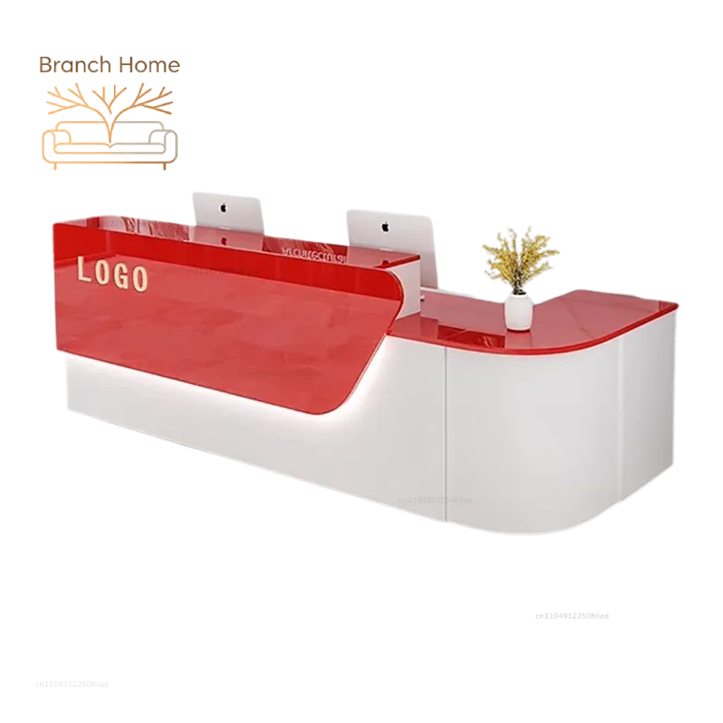 Office Furniture Usa - 고급 수납형 리셉션 데스크, 맞춤형 뷰티