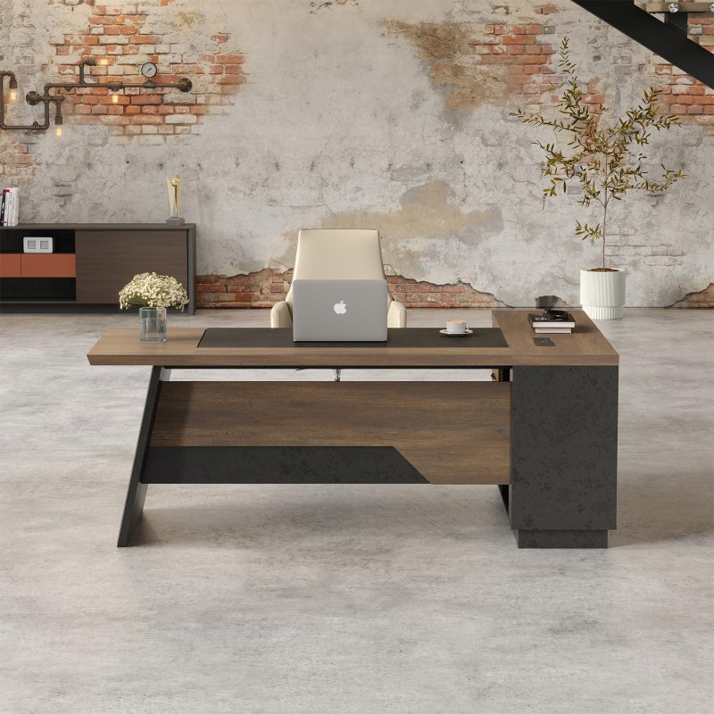 미국 창고형 모던 컴퓨터 책상 세트(서랍, 수납 선반  - Office Furniture Usa 리뷰 및 가격